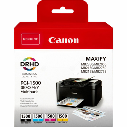 Zásobníky - Multi Pack Canon č.1500 - PGI-1500BkCMY (Černé, azurové, purpurové, žluté)